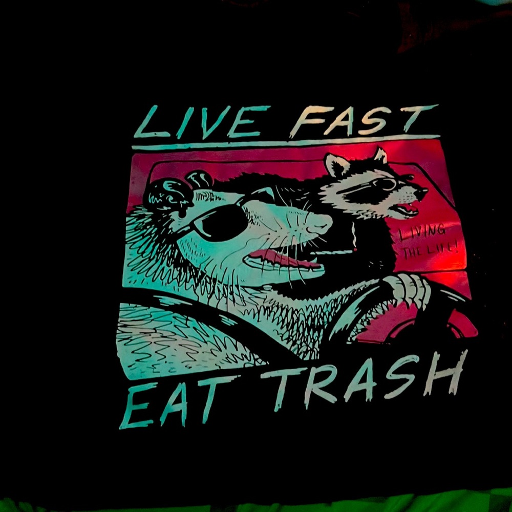 live fast eat trash possum shirt
